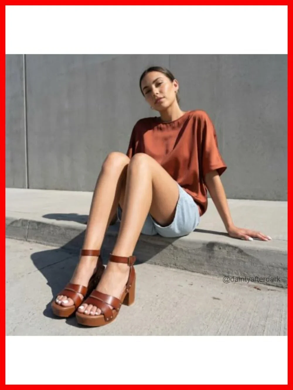 Cushionaire Sandra Faux Wood Block Heel Sandal Women's Platform